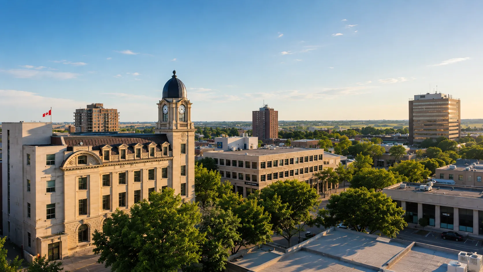 Aerial view of Lethbridge